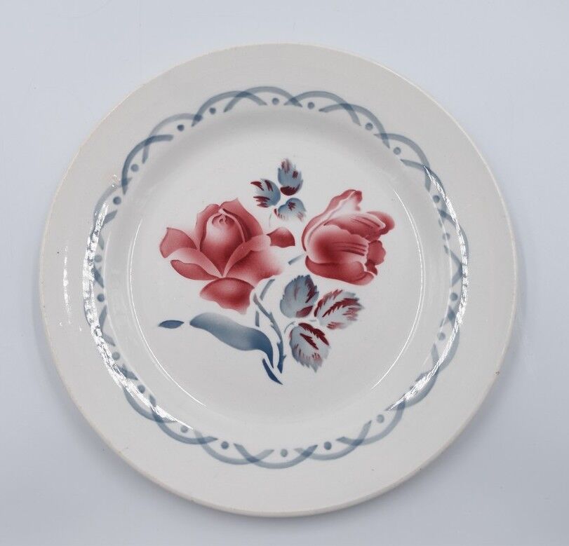 6 dessert plates Digoin Sarreguemines décor Cannes diameter 20.3 cm