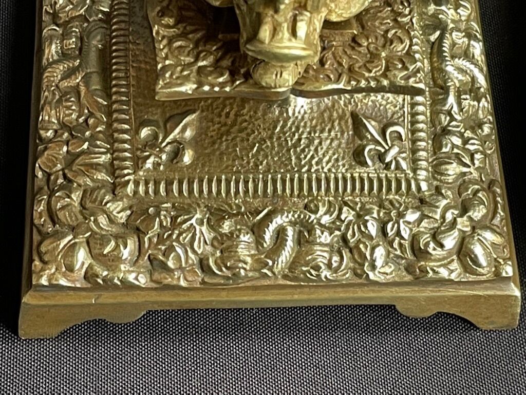 Pair of Napoleon III candle holders - Louis XIV style - Bronze (gilded)