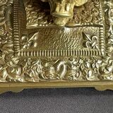 Pair of Napoleon III candle holders - Louis XIV style - Bronze (gilded)
