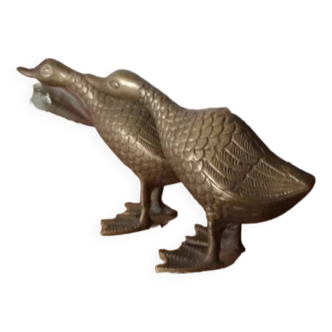 Chiseled brass ducks