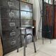 Height-adjustable tripod metal stool