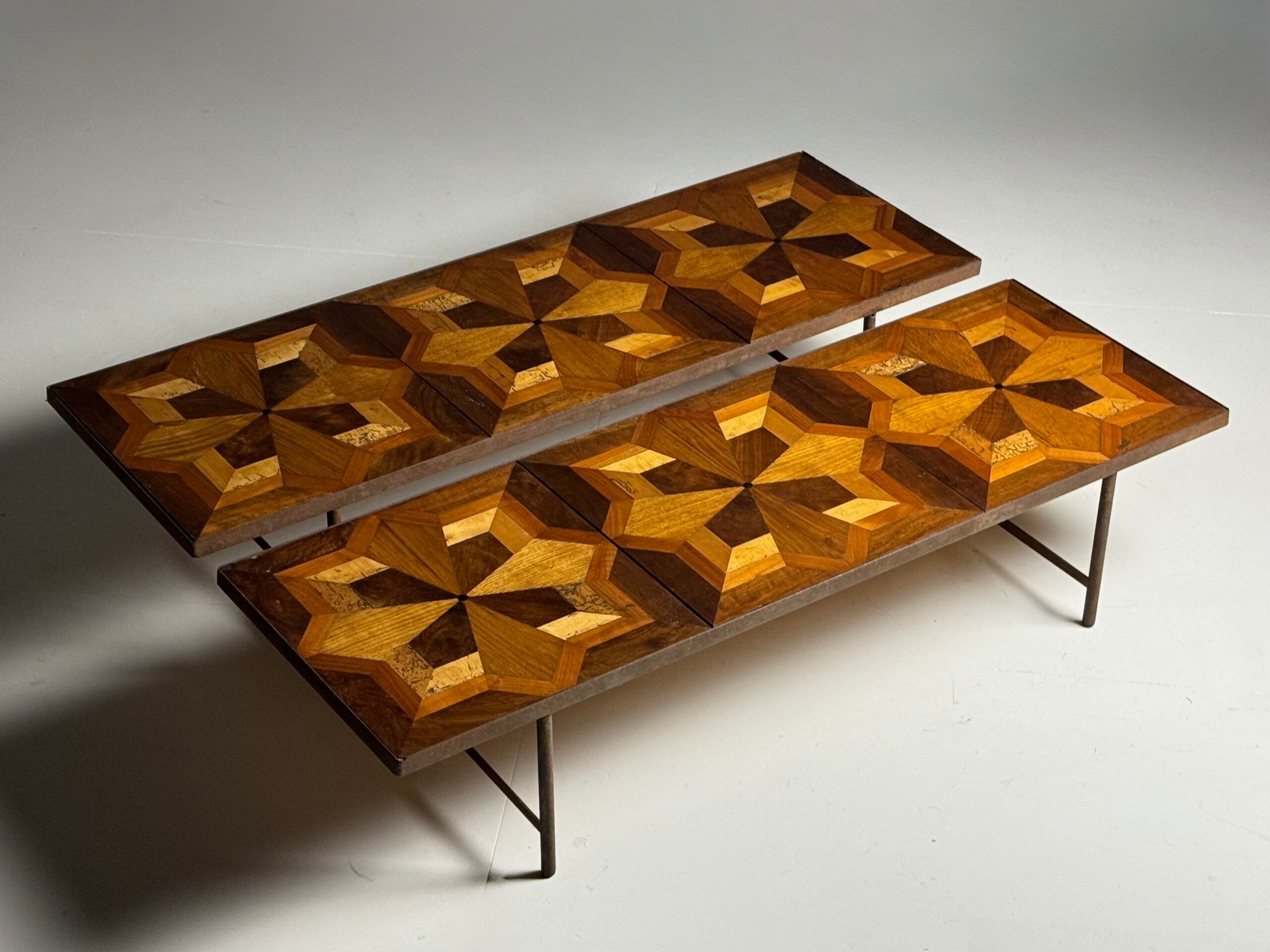 Tables basses en marqueterie (ensemble) 19e siècle