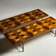 Tables basses en marqueterie (ensemble) 19e siècle