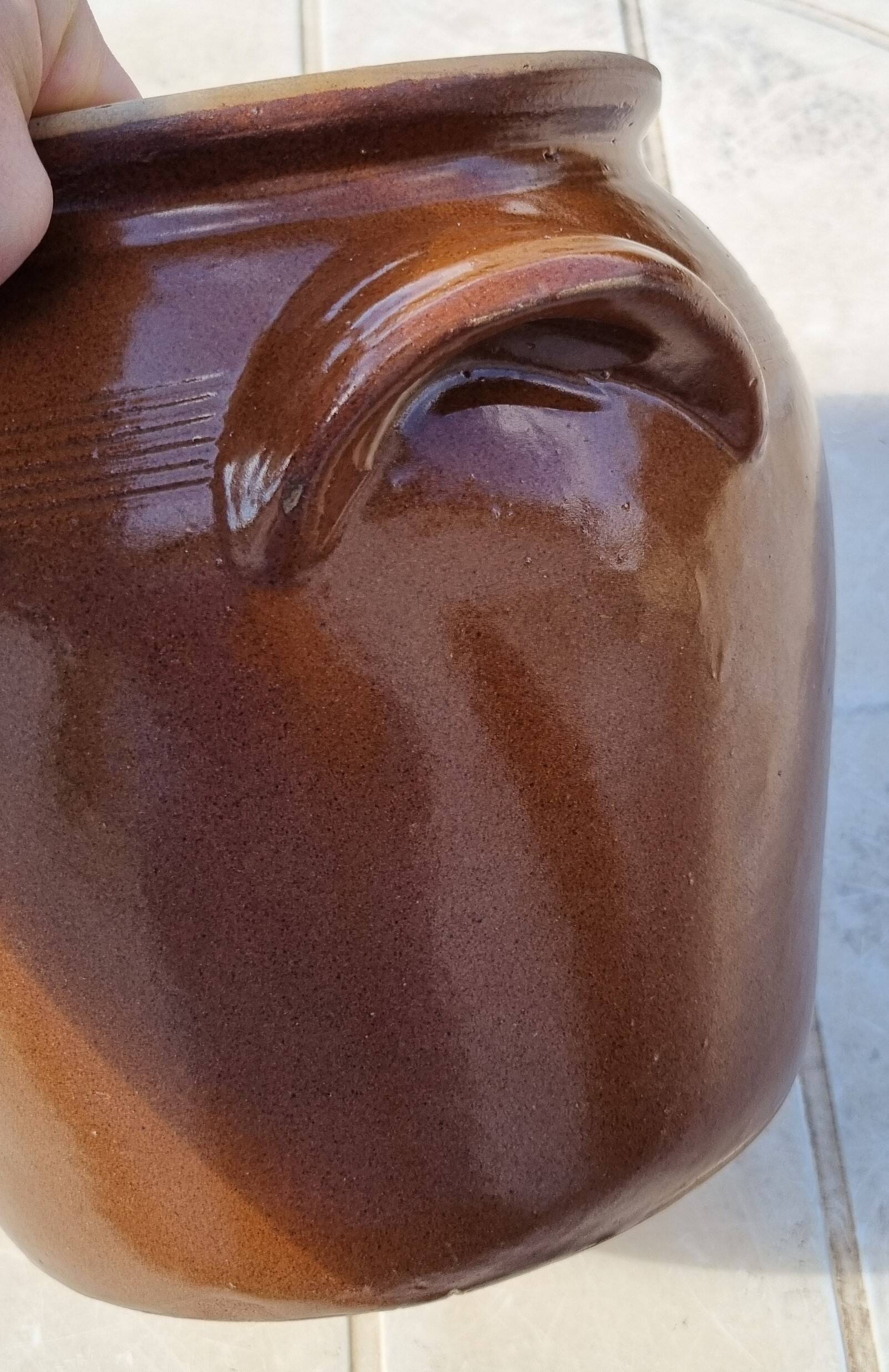 Vintage ceramic glazed stoneware pot