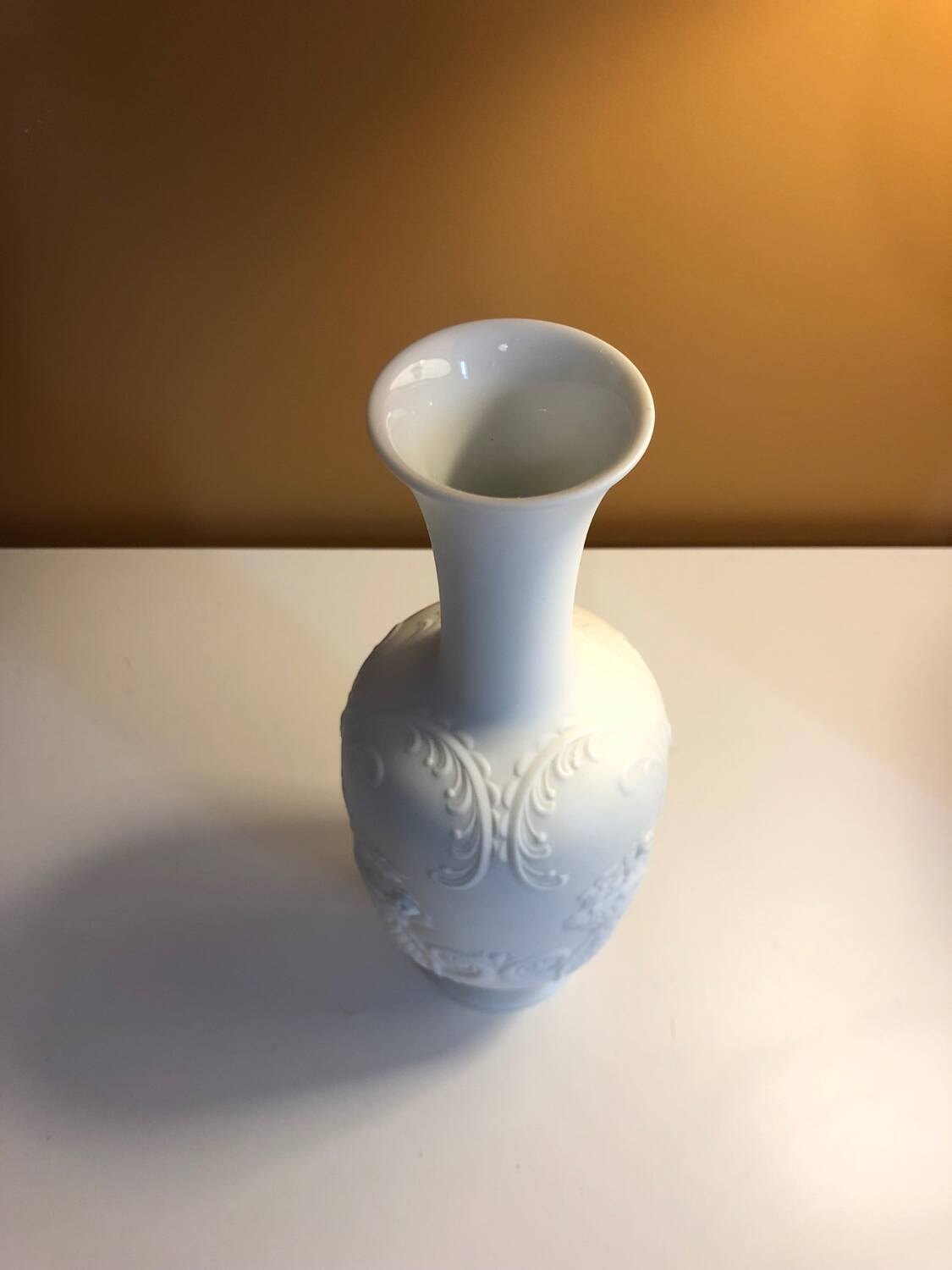 Vintage biscuit porcelain vase Kaiser West Germany