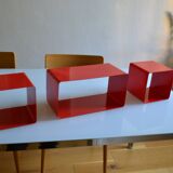 Modular bookcase made up of 3 boxes