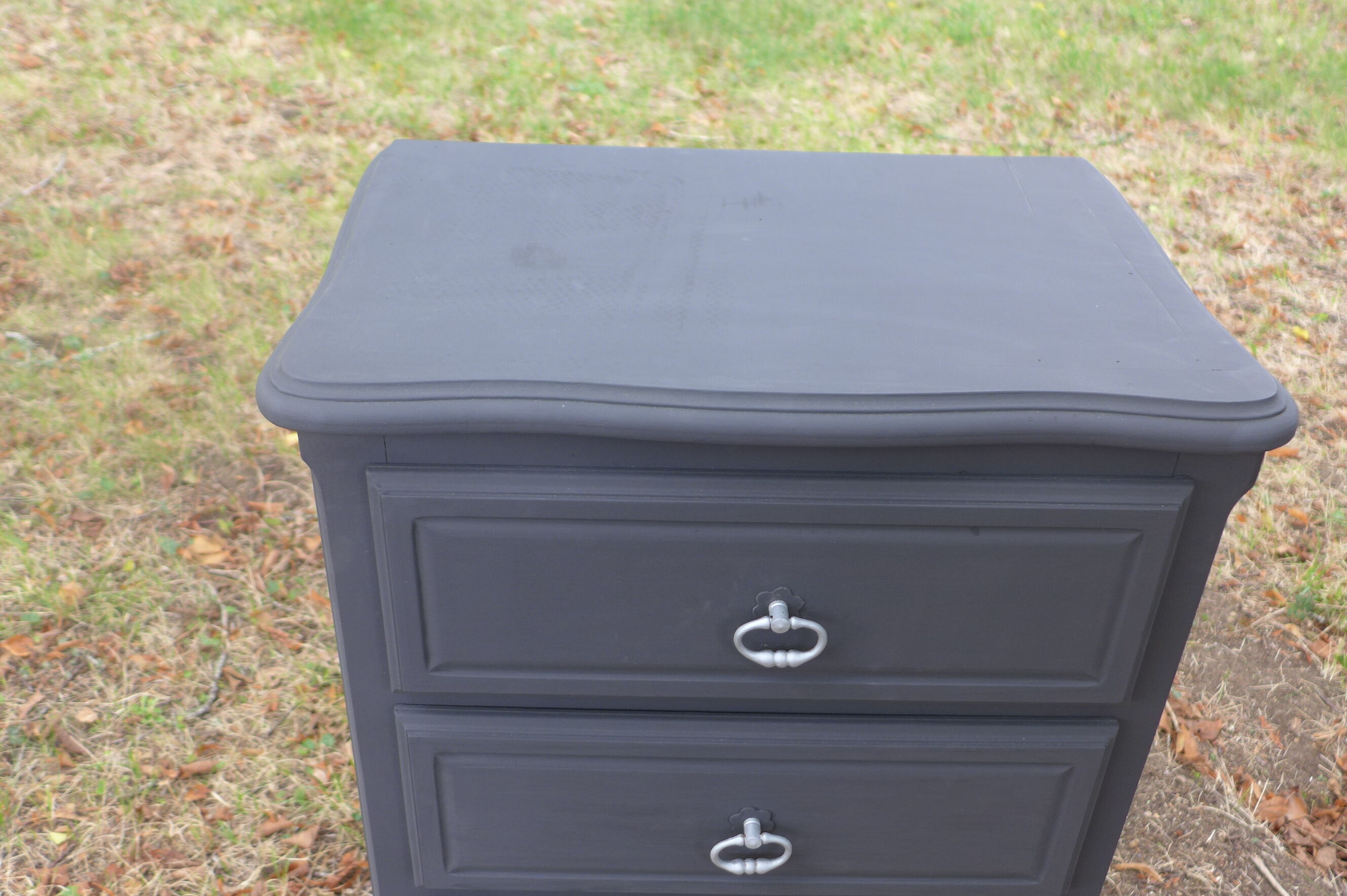 Renovated black chest of drawers