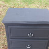 Renovated black chest of drawers