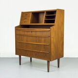 Secrétaire en teck de Chr. Møller, années 1960