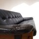 Brutalist 3 seater sofa leather and oak, 1960