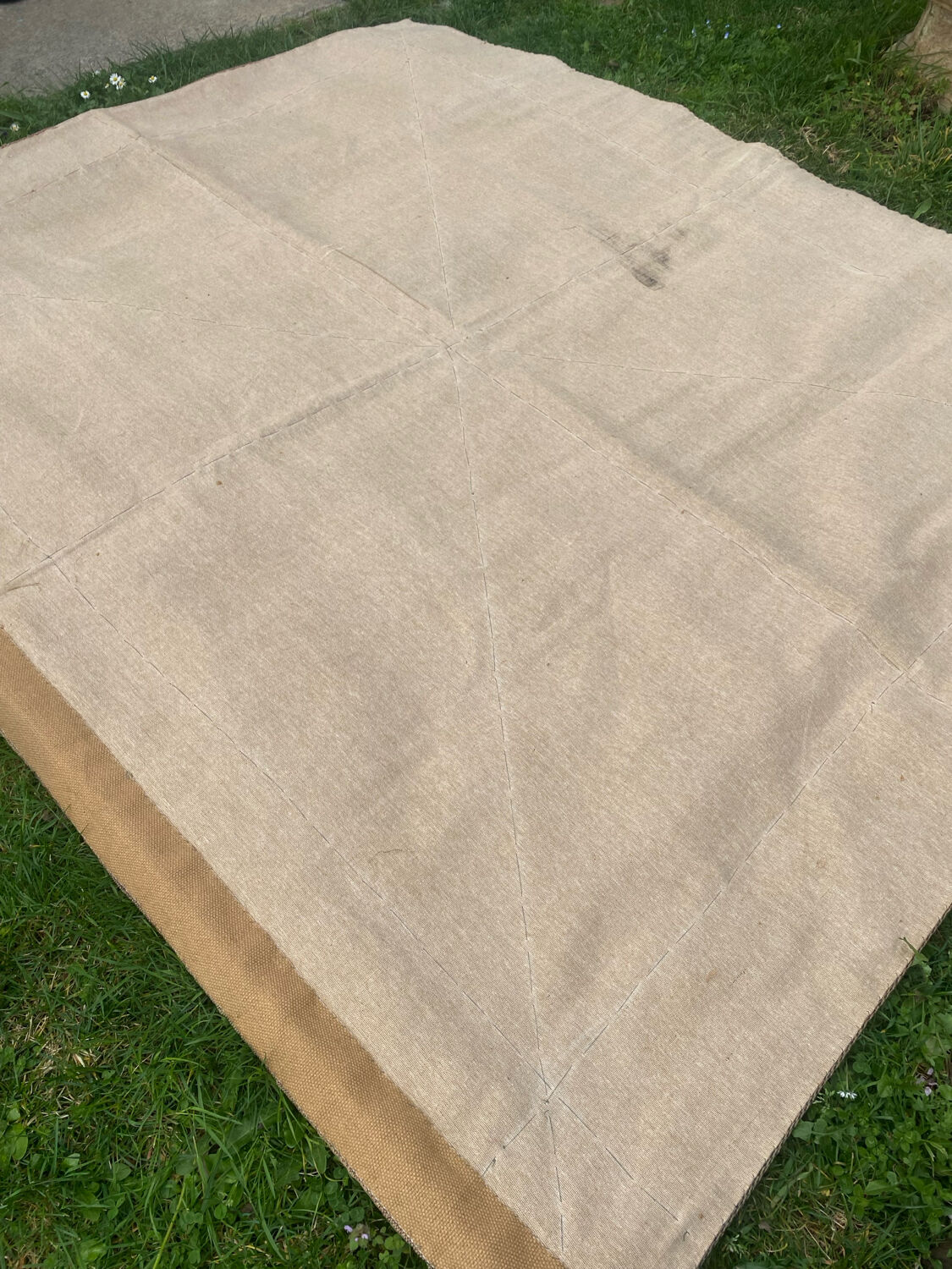 Large Aubusson-style wall tapestry with a musical scene.