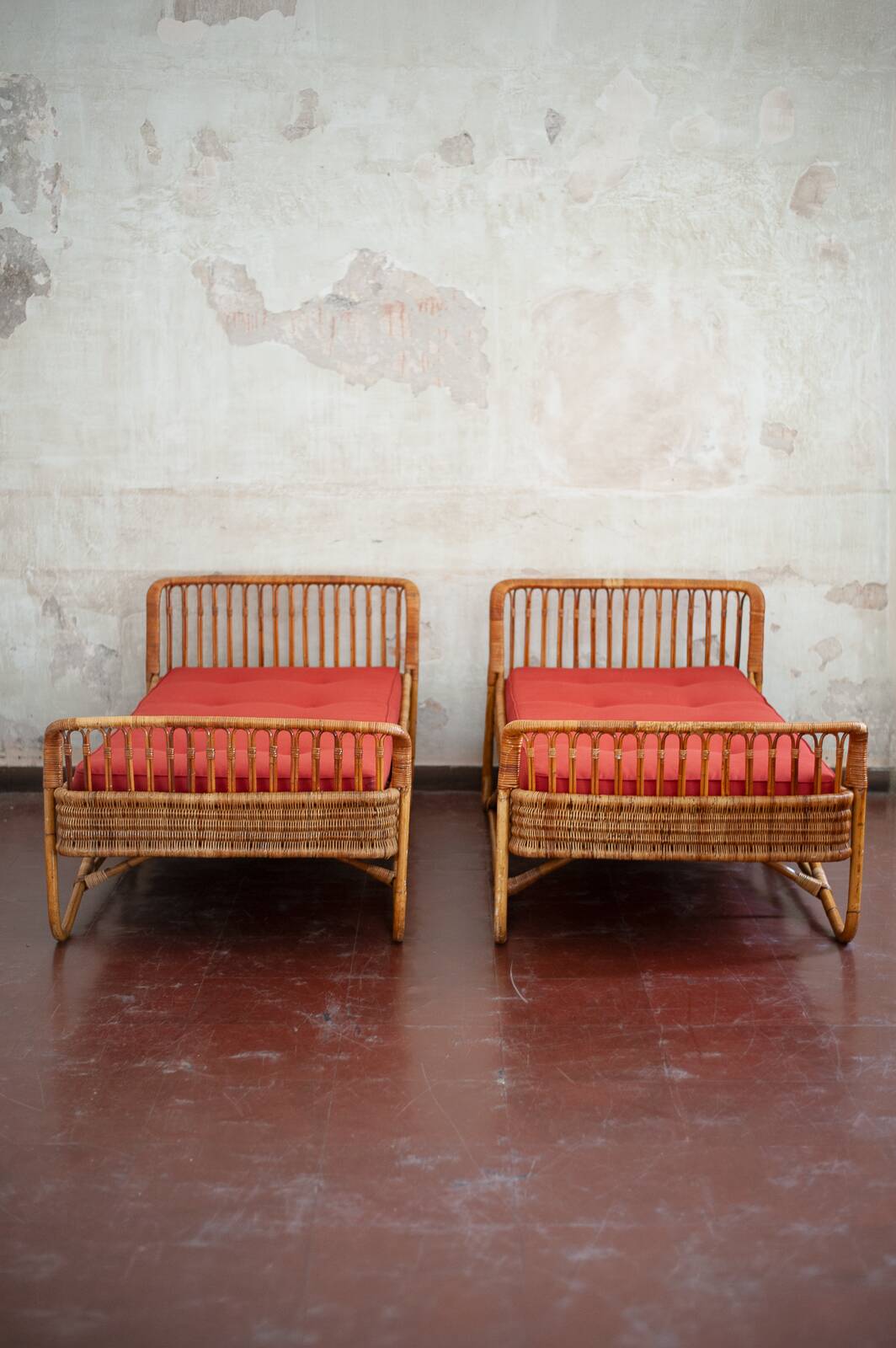 Bamboo daybed, 1960s, set of 2