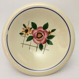 Plat « Sarreguemines - Congo » Fleurs art déco
