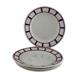 4 Digoin sarreguemines dessert plates, Basque model