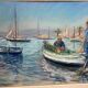 Gouache du port de saint Raphaël