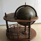 Coffee table bar world map