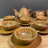 Art Deco ceramic tea set signed Denbac