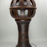 Brutalist ceramic mushroom floor lamp 100cm, 1960s