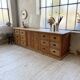 XXL solid oak counter sideboard