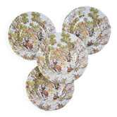 Set of 4 Lunéville Tradition plates – Old pastoral decoration