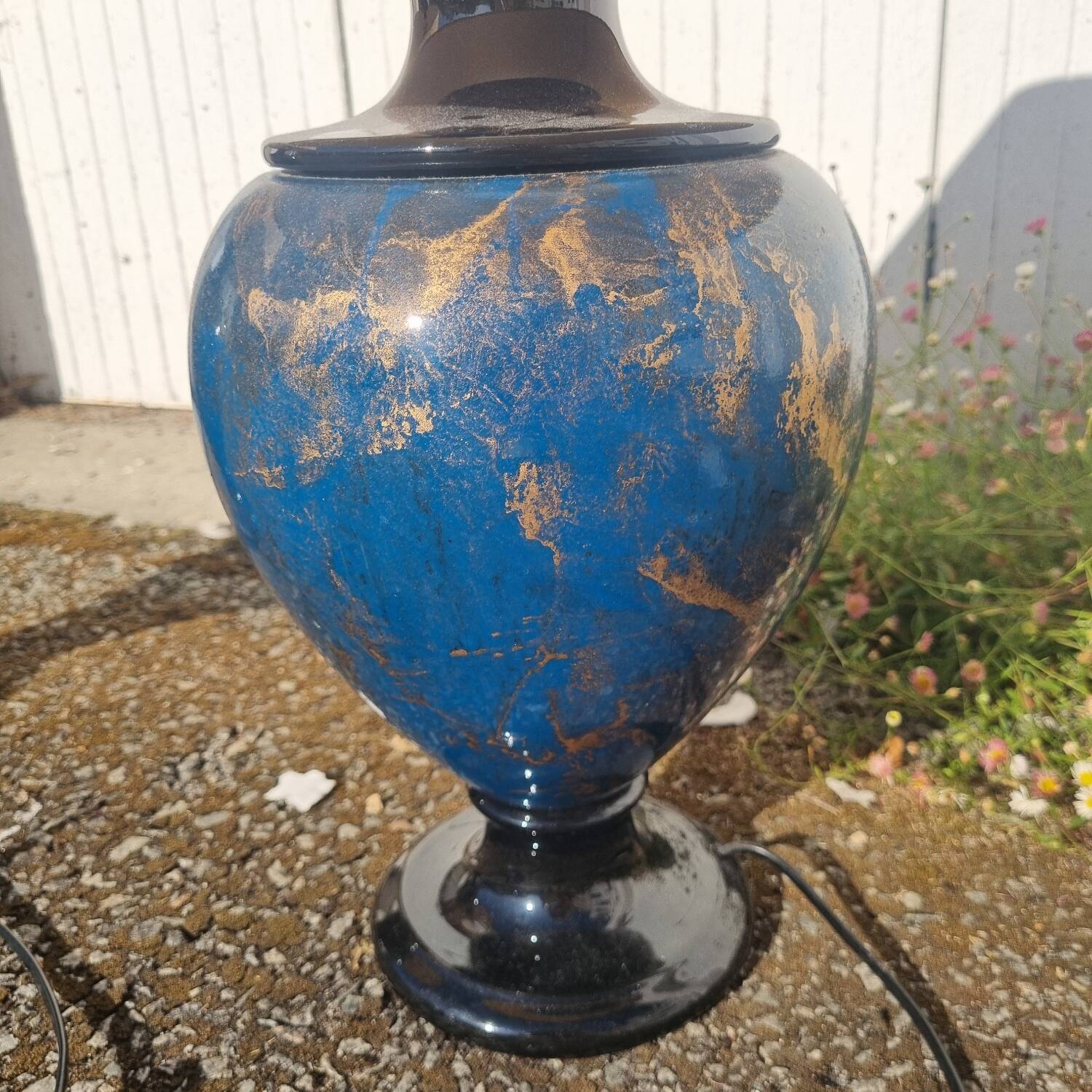 Pair of porcelain lamps from 1970