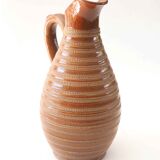 Striped stoneware pitcher