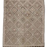 6x9 Yellow Brown Vintage Kilim Rug 199x264Cm