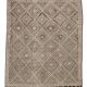 6x9 Yellow Brown Vintage Kilim Rug 199x264Cm