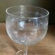 Set of 7 old etched glass stemware