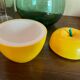 Vintage ice bucket yellow apple