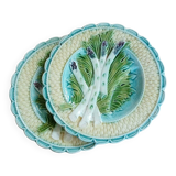 2 antique barbotine plates from Salins