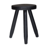 Tabouret de "berger" massive pine France 1960