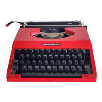 Vintage red Sperri Remington typewriter