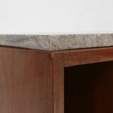 Art Deco cabinet in wood with marble top, France ca. 1930