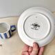 Vintage fox trott coffee cup sarreguemines, art deco striped service.