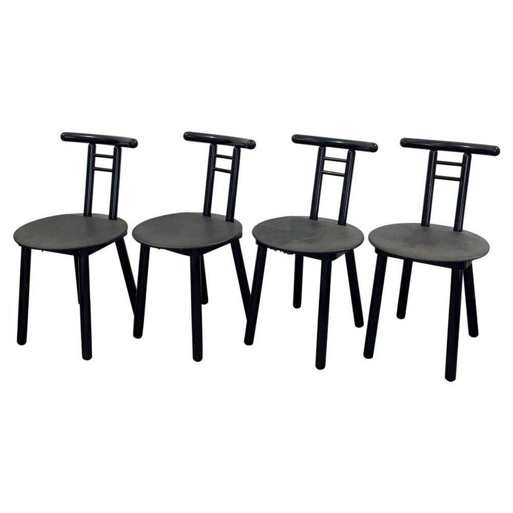 Vintage Italian Chairs, 1980s, Set of 4