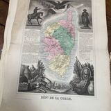 Old illustrated map of Corsica