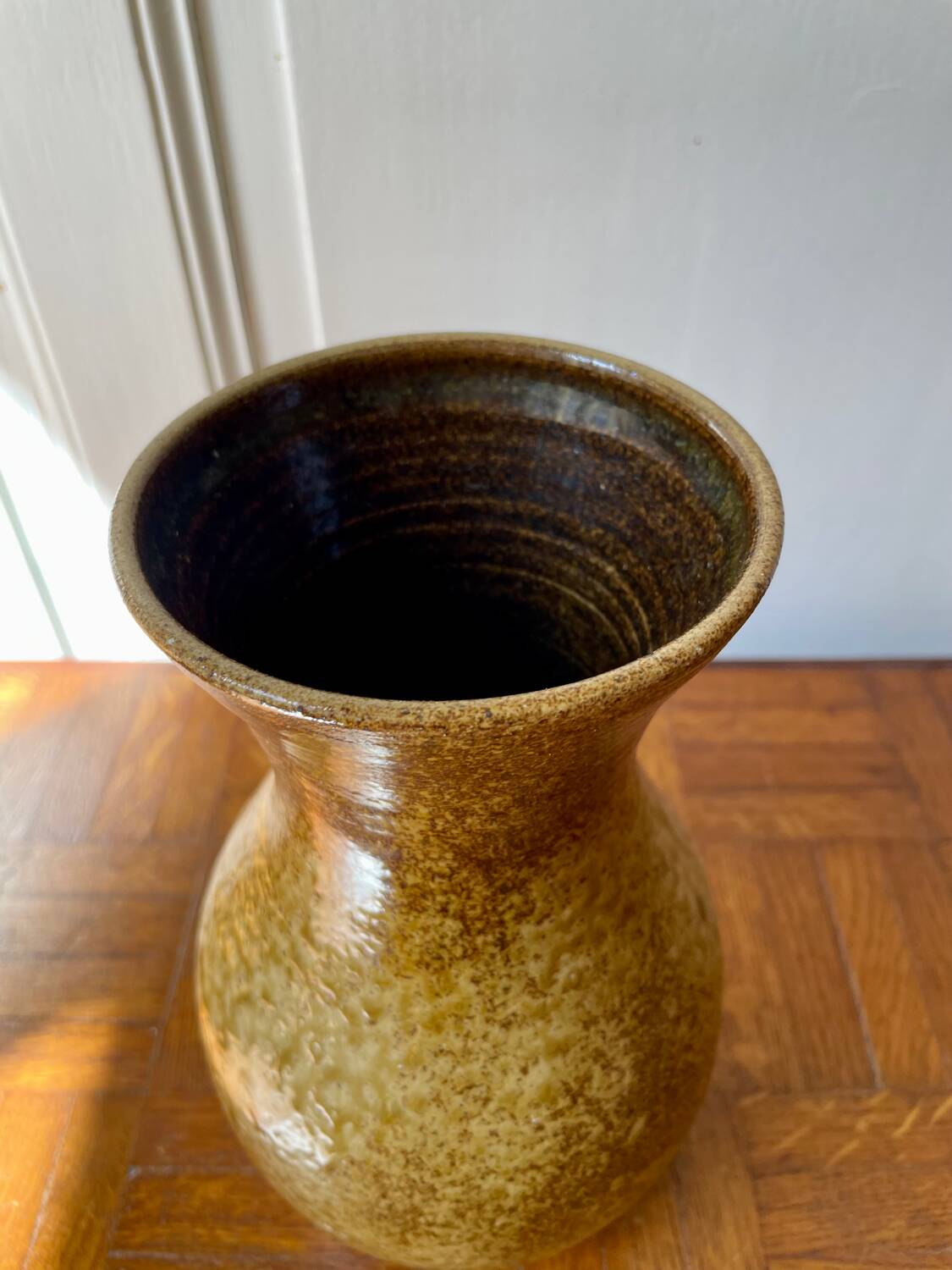 Glazed stoneware vase