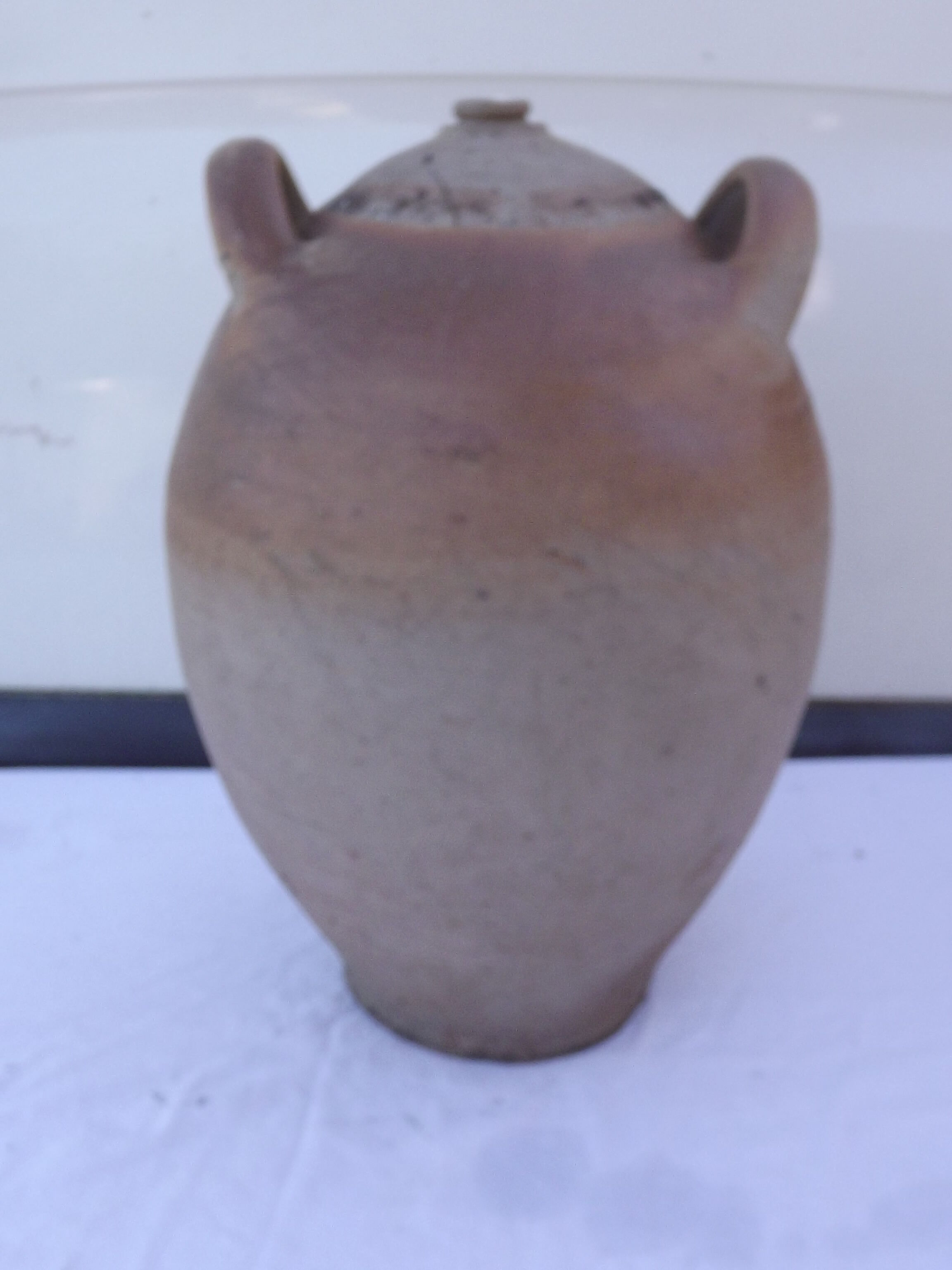 Oil jar in enamelled Grés 19th