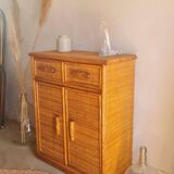 vintage rattan buffet