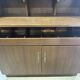 Vintage Storage Furniture for Bar Restaurant Brown Wood with Compartments
