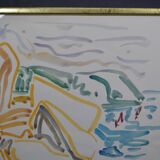 Peter PFOSI (1913-2004) "Landscape" Watercolor monogrammed and dated 1987