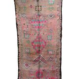 Moroccan pink carpet - 149 x 348 cm
