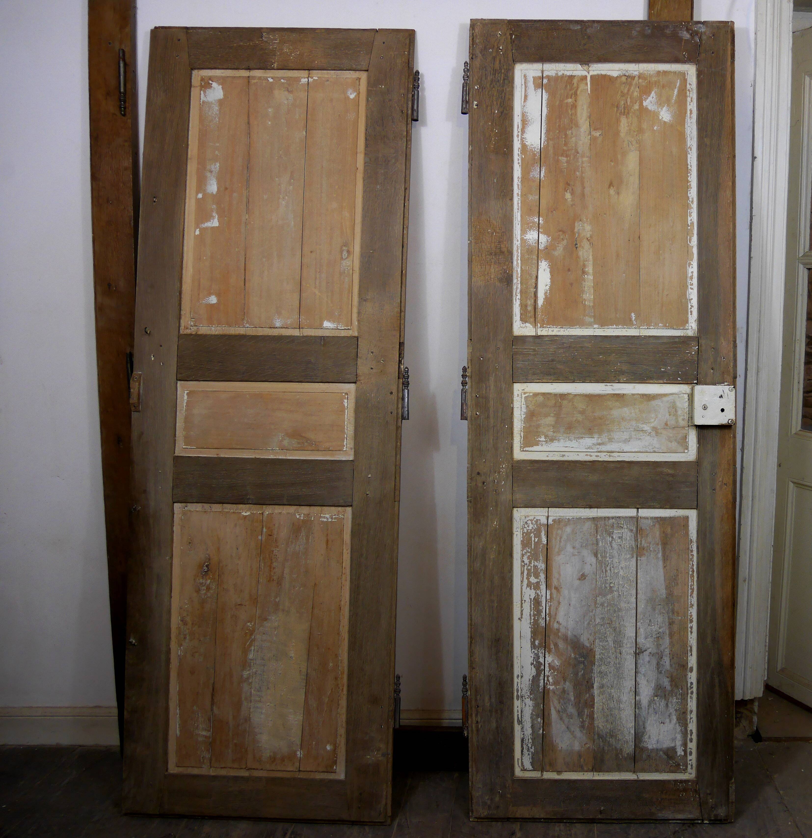 Paire de porte en bois du 18 eme siecle