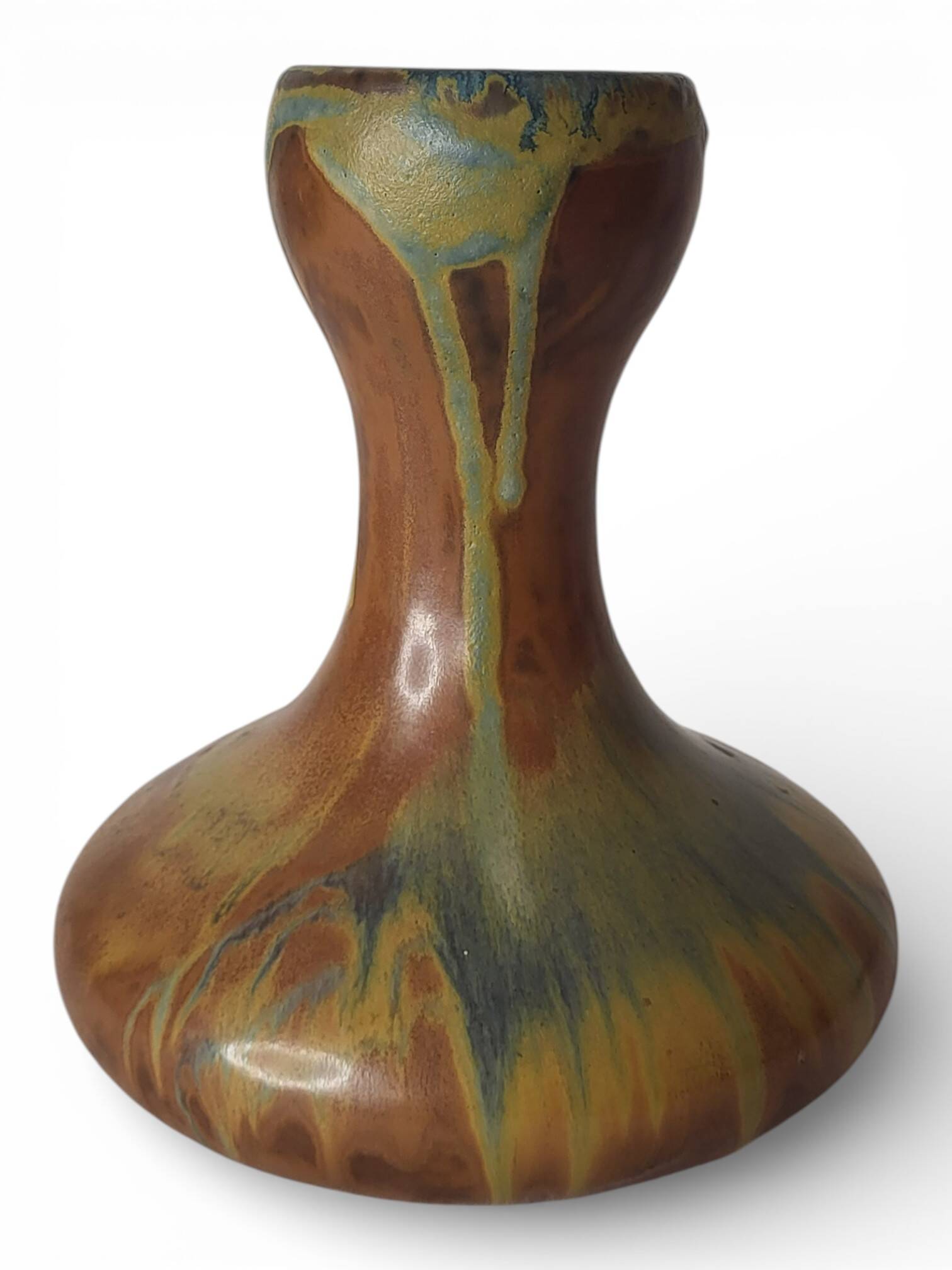 Stoneware vase from Puisaye signed by Alfred Lebret (1871-1955)