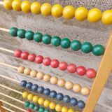 Large vintage wooden school abacus