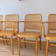 Set of 4 wooden and cane chairs model Prague 811 by Josef Hoffmann
