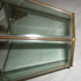 Brass lantern with 6 beveled glasses
