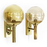 Pair of wall lights/sconces by Svend Mejlstrøm for Mejlstrøm Belysning. Denmark 1960s
