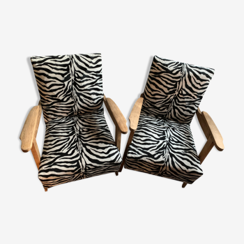 Zebre fabric chairs